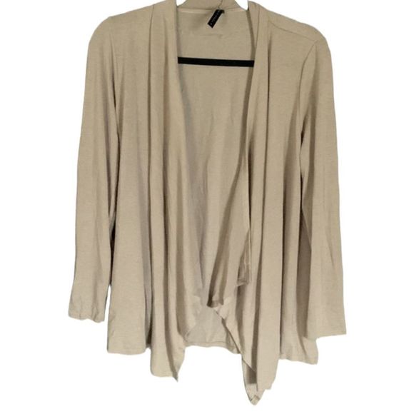 Rags & Couture Beige Open Front Cardigan Sweater L (H-009) - Picture 1 of 4